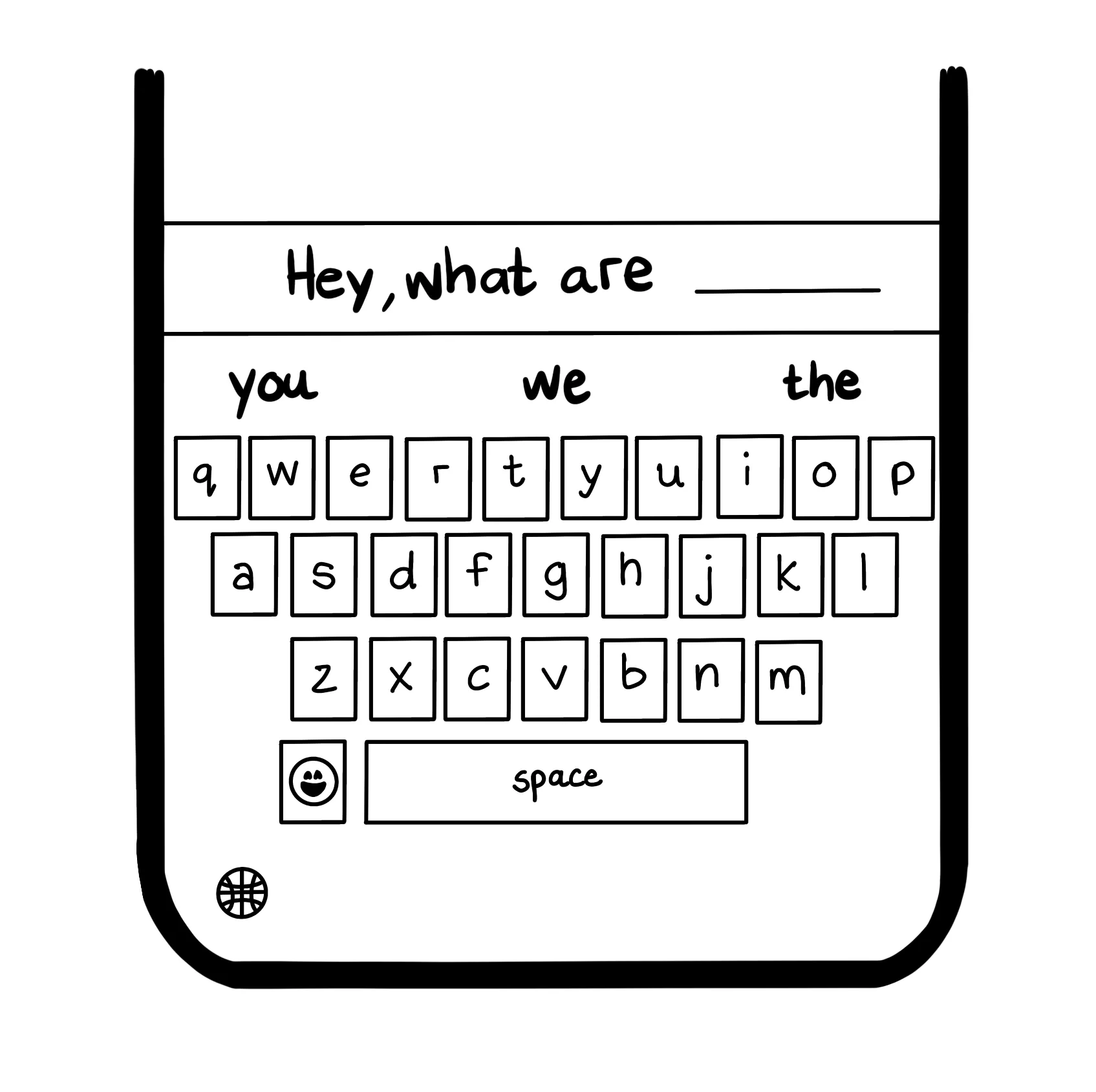 Autocomplete suggestions as a simple example of language modeling