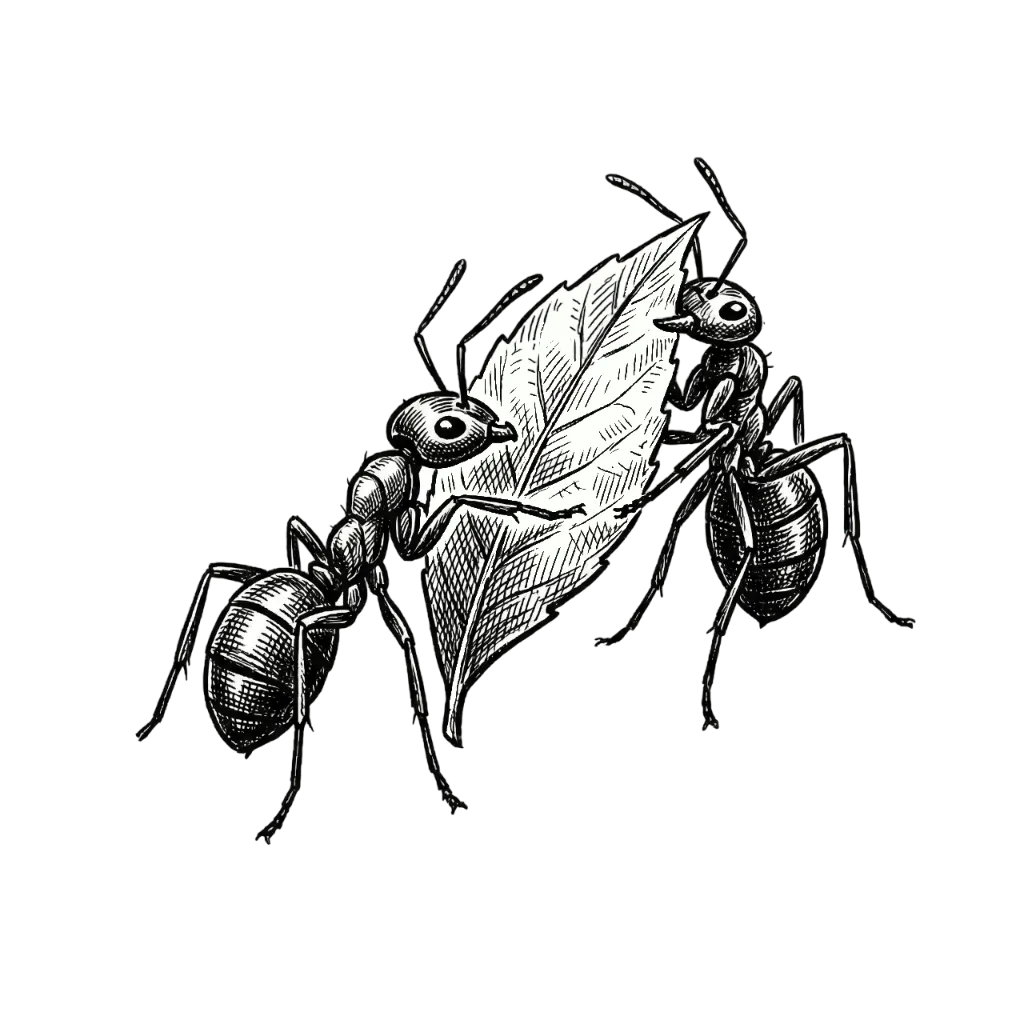 Swarm intelligence illustration